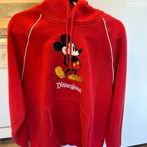 Disney Red Crewneck Sweatshirt with Mickey Embroidery